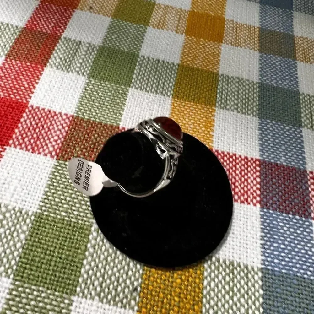 NWT Premier Designs Jewelry Red Spice Ring Size 5 #RGBG